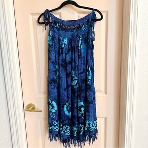 Blue young fashion Hawaiian dress